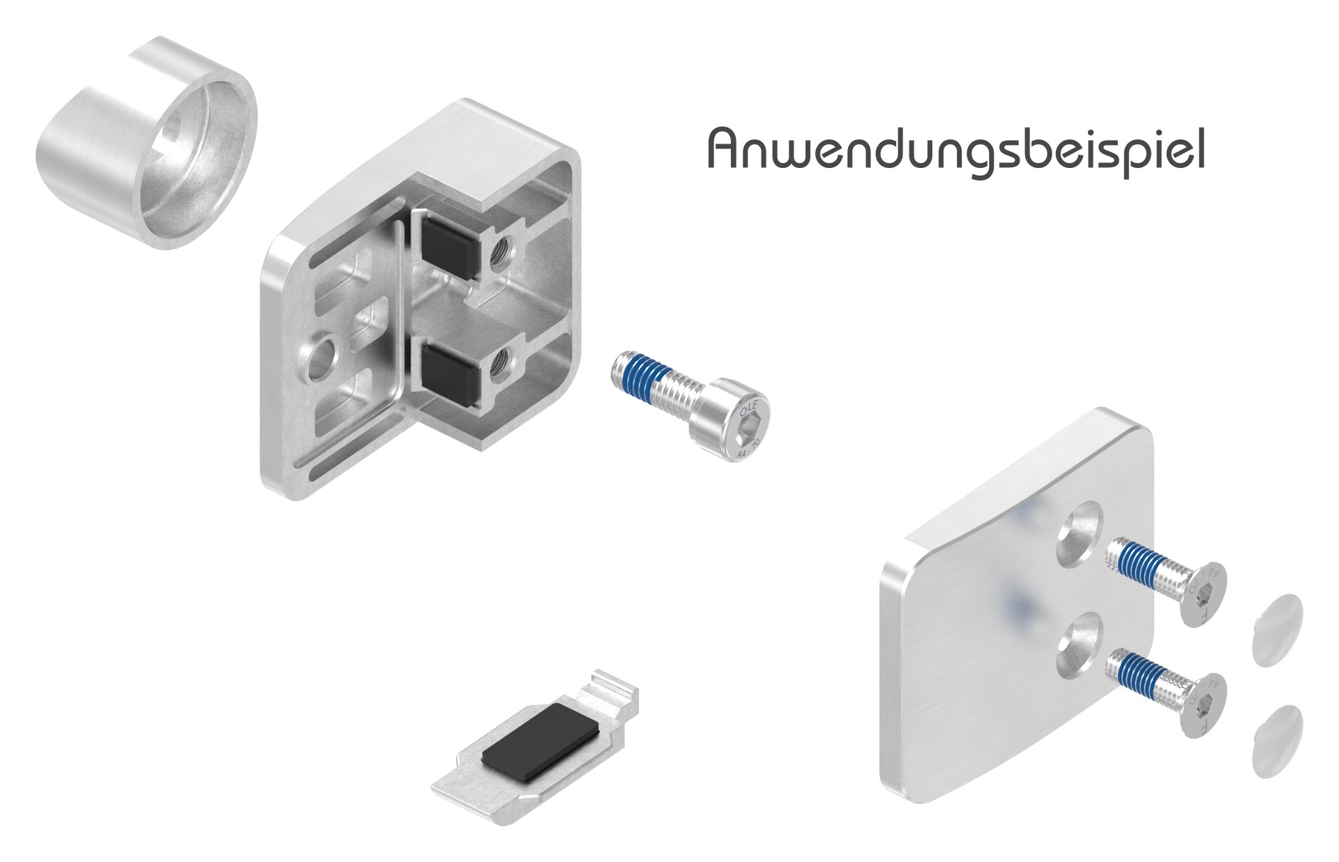 Sichtschutz Endglasklemme Mod. 26, V4A