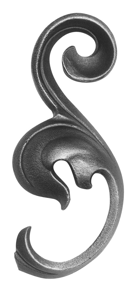 Zierblatt 35mm, Höhe 145x55mm, links