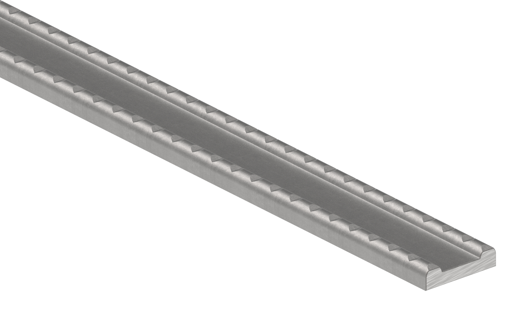 Hespeneisen gerillt 30x8x4mm, L: 3000mm
