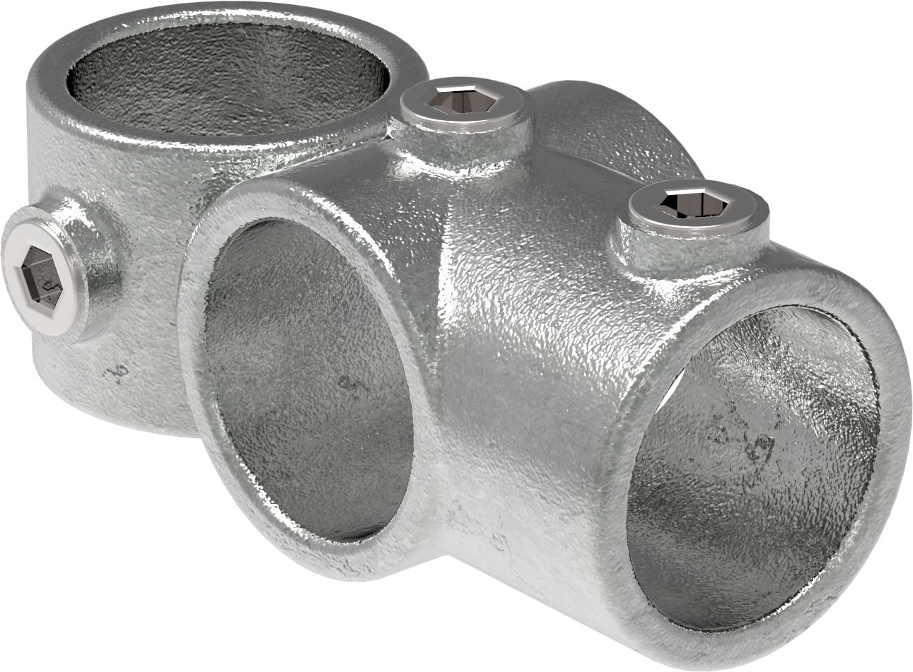 Kreuzstück, mit T-Stück, für Rohr Ø 33,7mm