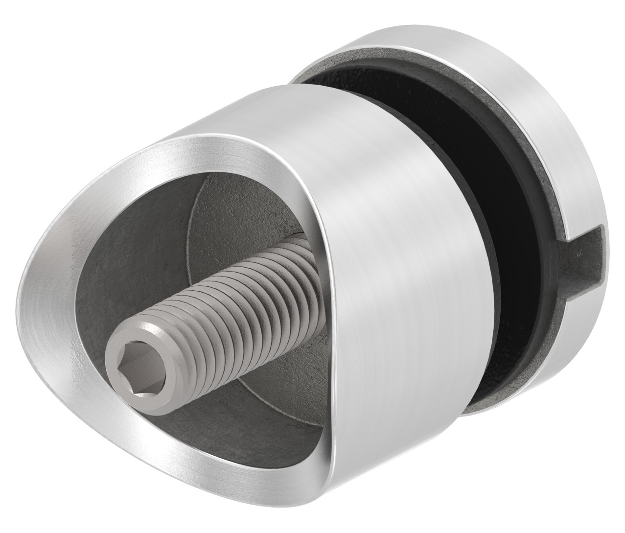 Glaspunkthalter 30mm, Anschluss: 33,7mm, V2A