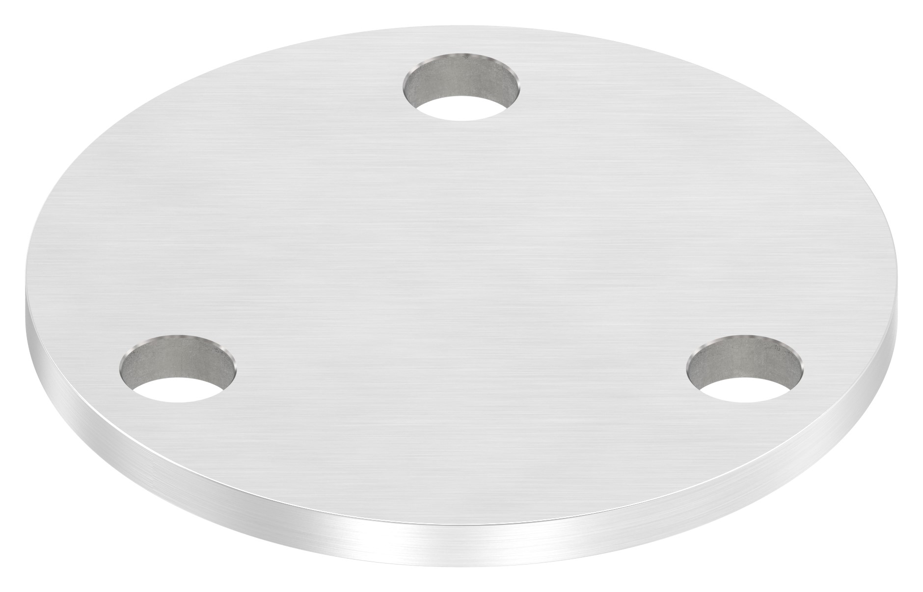 Ankerplatte Ø 100x6mm, mit Längsschliff, V2A