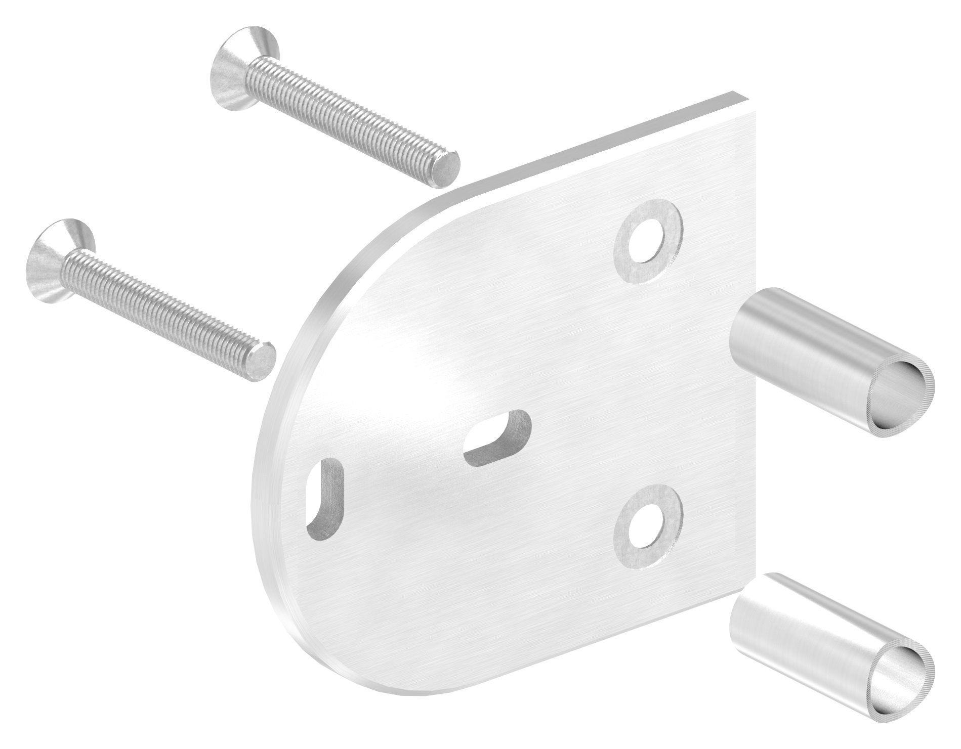 Endhalterung für Rohr 42,4mm, V2A