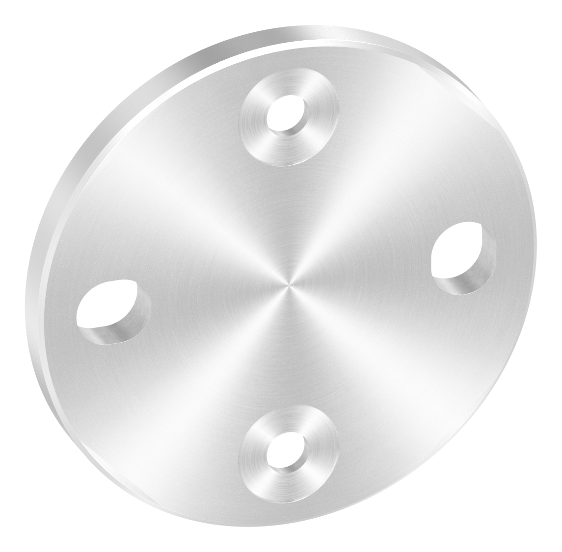 Ankerplatte, 100x8mm mit Fase, für Distanzhülse, V2A