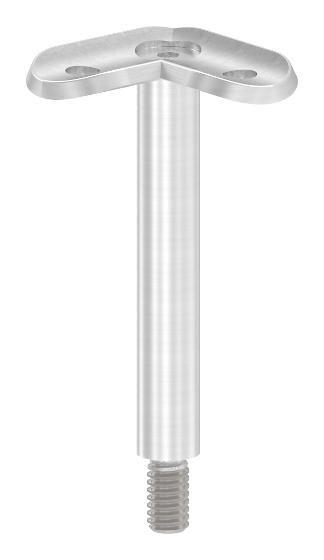 Stift Ø 12mm mit 90° Handlaufanschlussplatte für Rohr 42,4mm, V2A