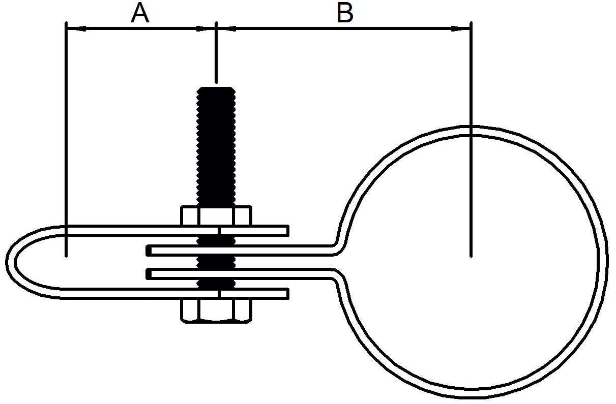 Halter einseitig, für Rohr Ø 60,3mm