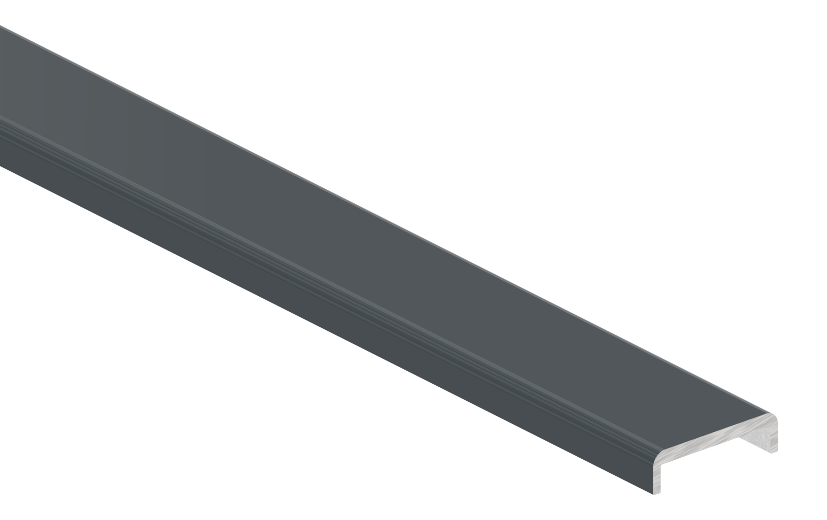 Kantenschutz EXTRA SLIM, für Glas 16,00 - 17,52mm, L: 2000mm, Aluminium RAL 7016