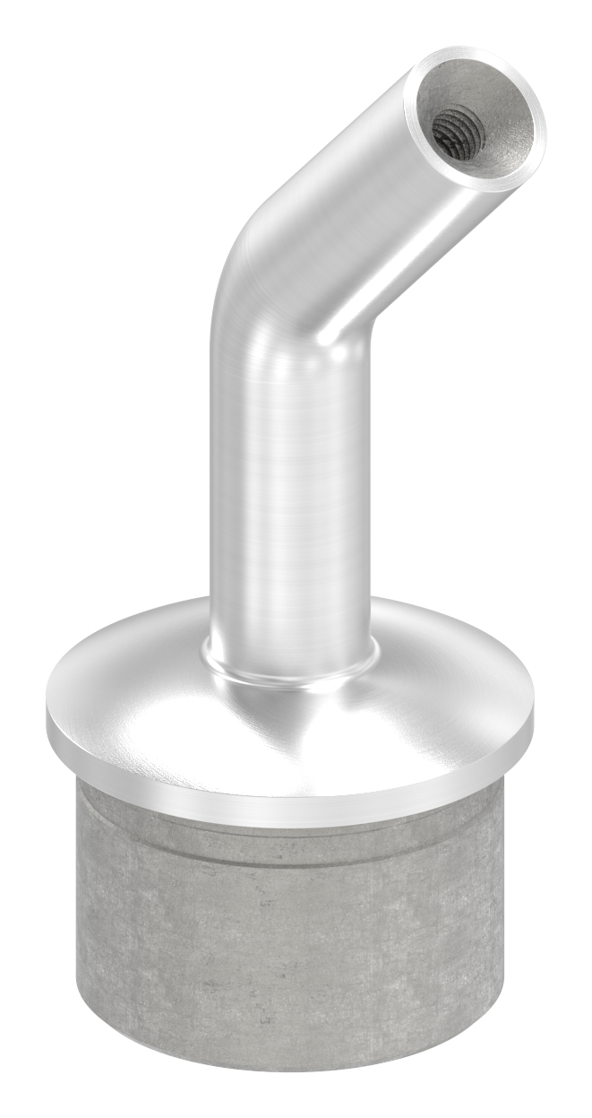 Rohrabschlussstopfen mit Stift 135°, für Rohr 42,4x2,5mm, V2A