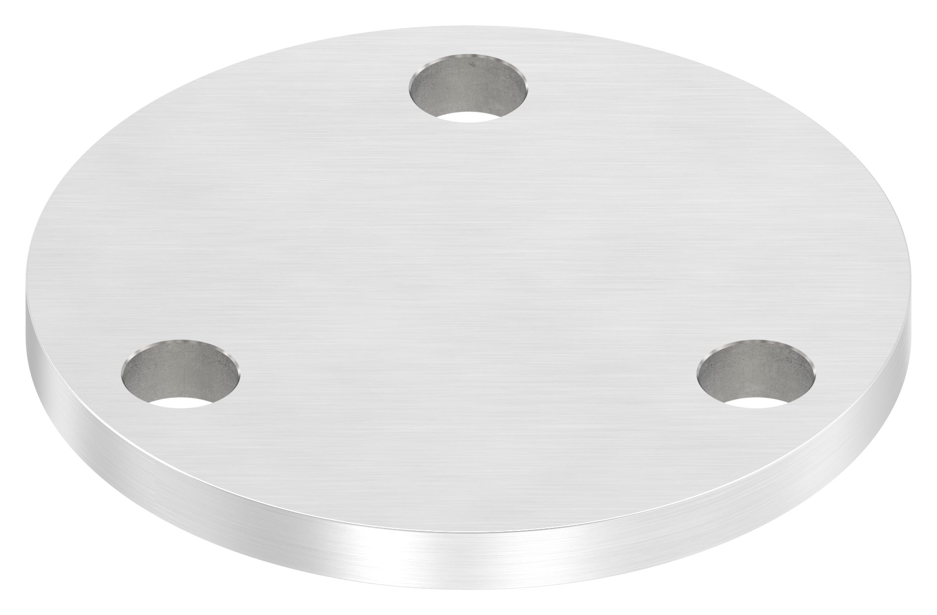 Ankerplatte Ø 100x8mm, mit Längsschliff, V2A