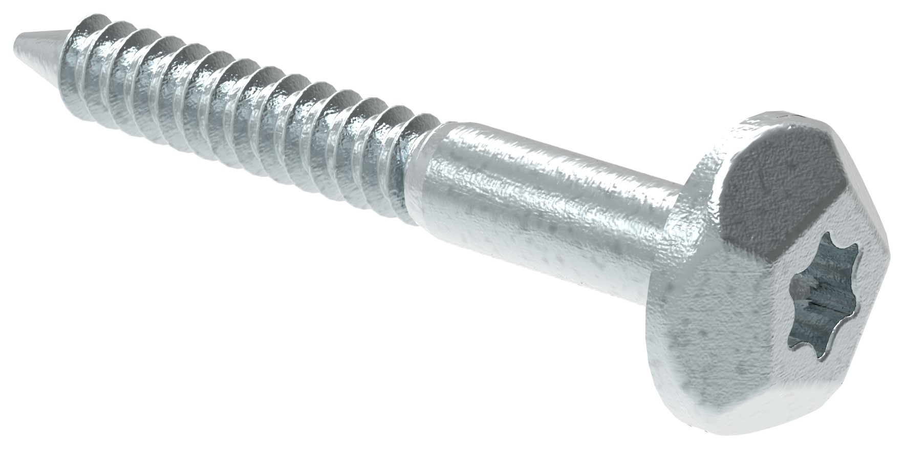 Sicherheitsschraube 7x50mm, Stahl verzinkt - blau passiviert, Holzschraubengewinde ähnlich DIN 571