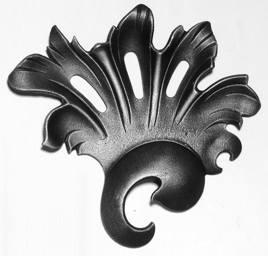 Zierrosette, 155x140x20mm, links