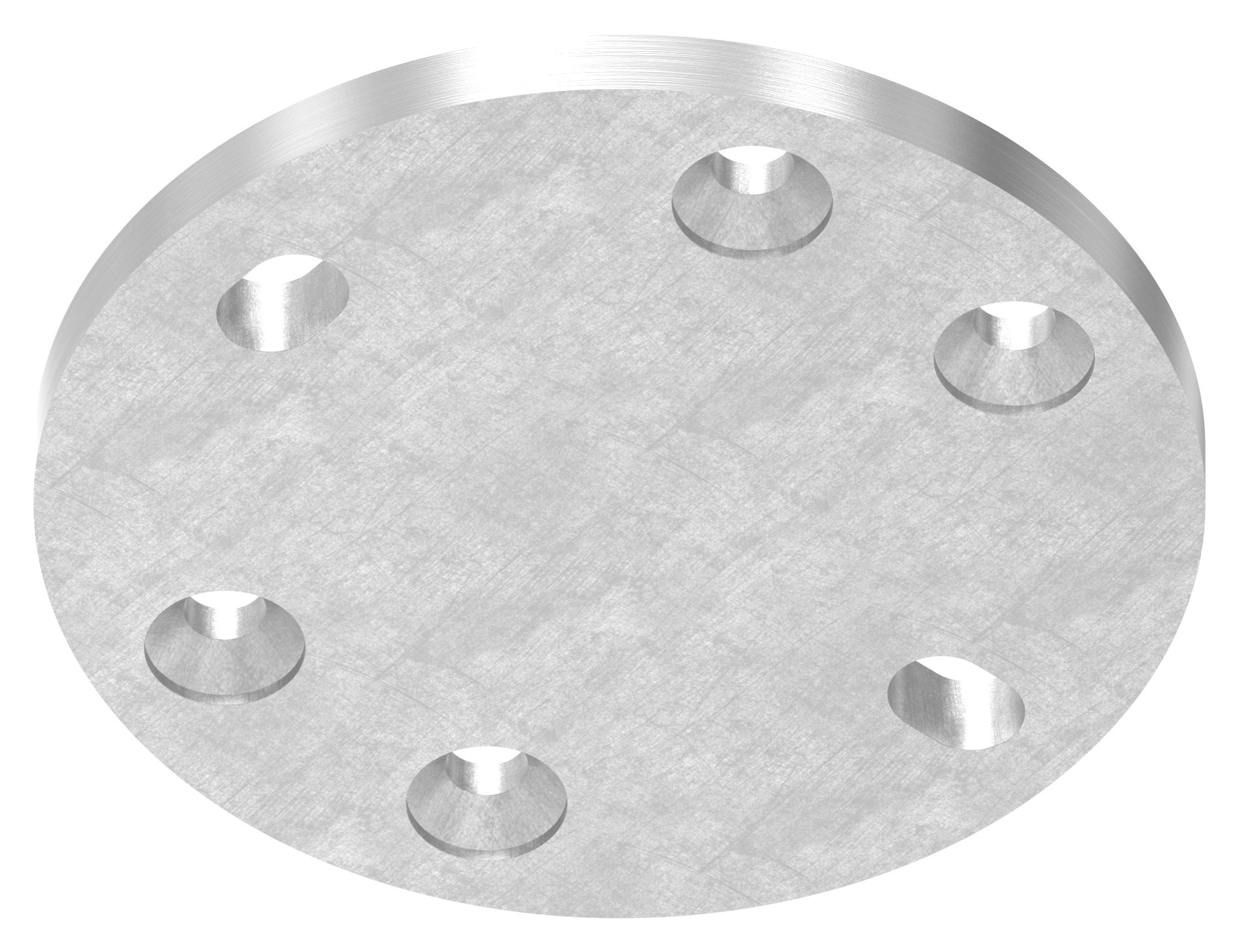 Ankerplatte, 120x10mm, für Spannringe, V2A