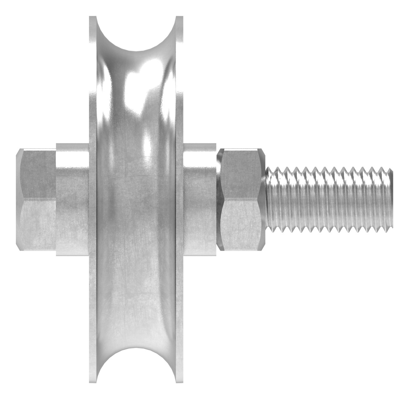 Schiebetorrolle 78mm mit Rundrille 15mm