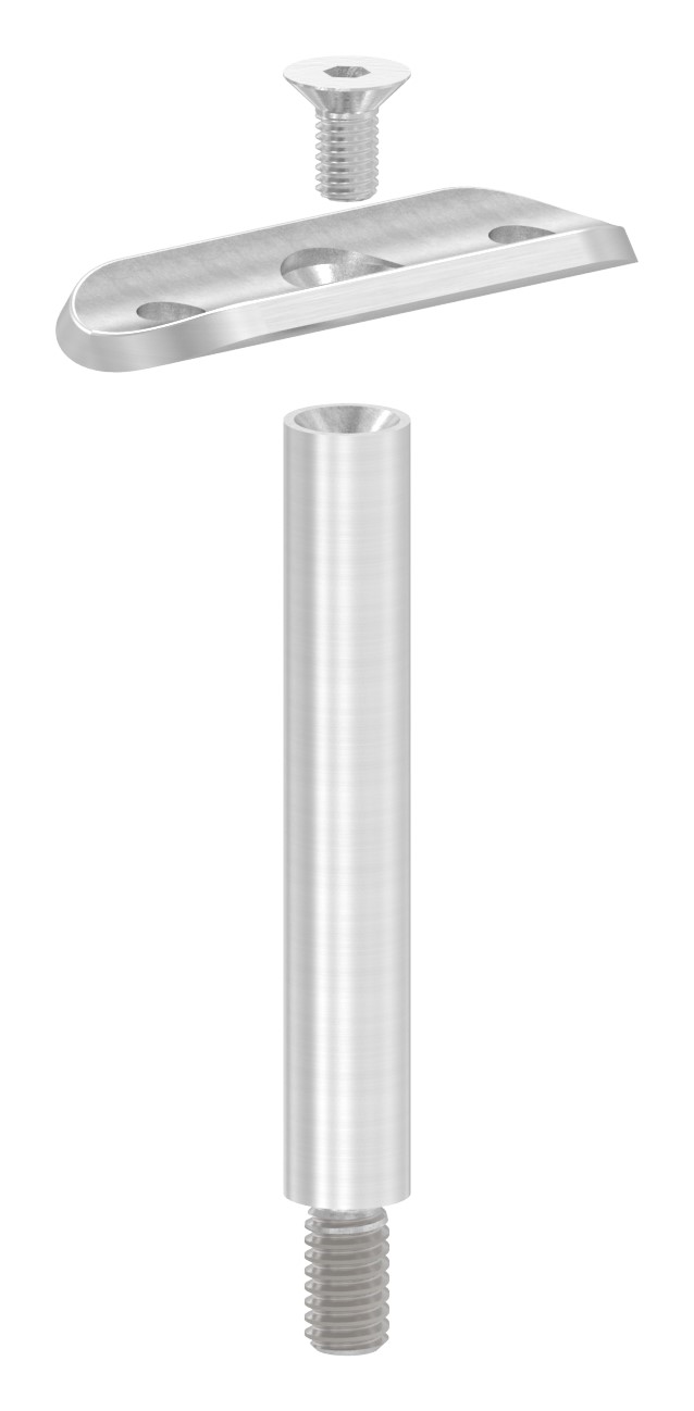 Stift Ø 12mm mit Handlaufanschlussplatte 33,7mm, V2A