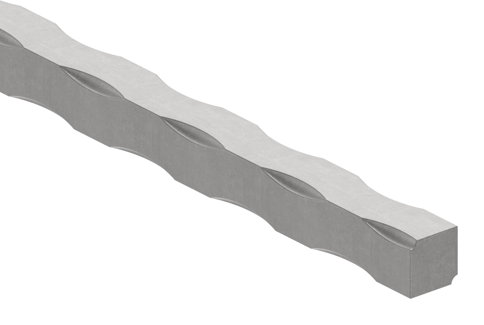 Vierkant 12x12mm gehämmert, L=3m