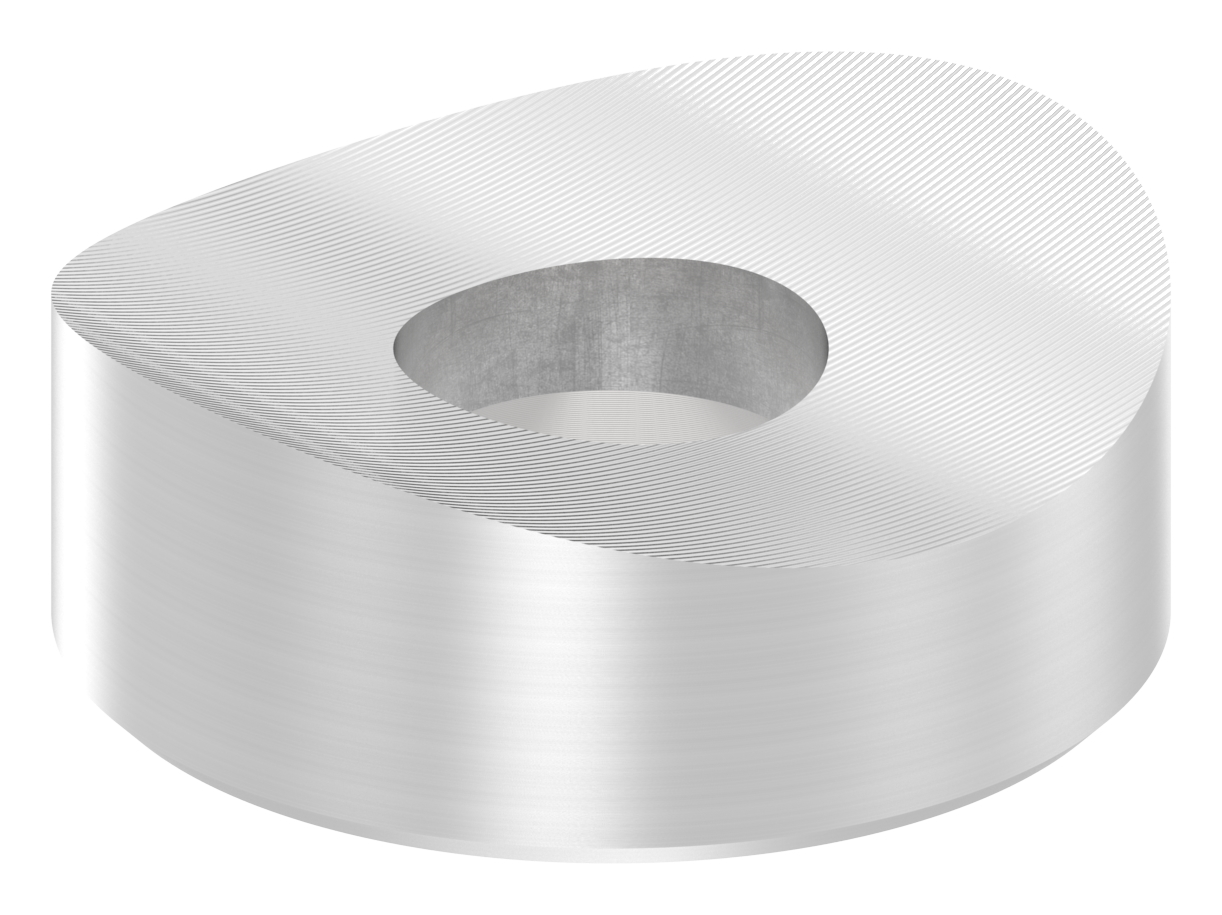 Ausgleichsstück für Rohr 42,4mm, Ø 18mm, mit gesenkter Bohrung 7mm, V2A