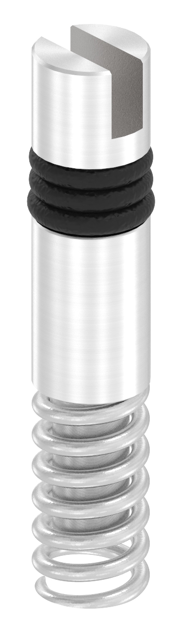 Plattenhalter federbelastet, mit Schlitz 2mm, V2A