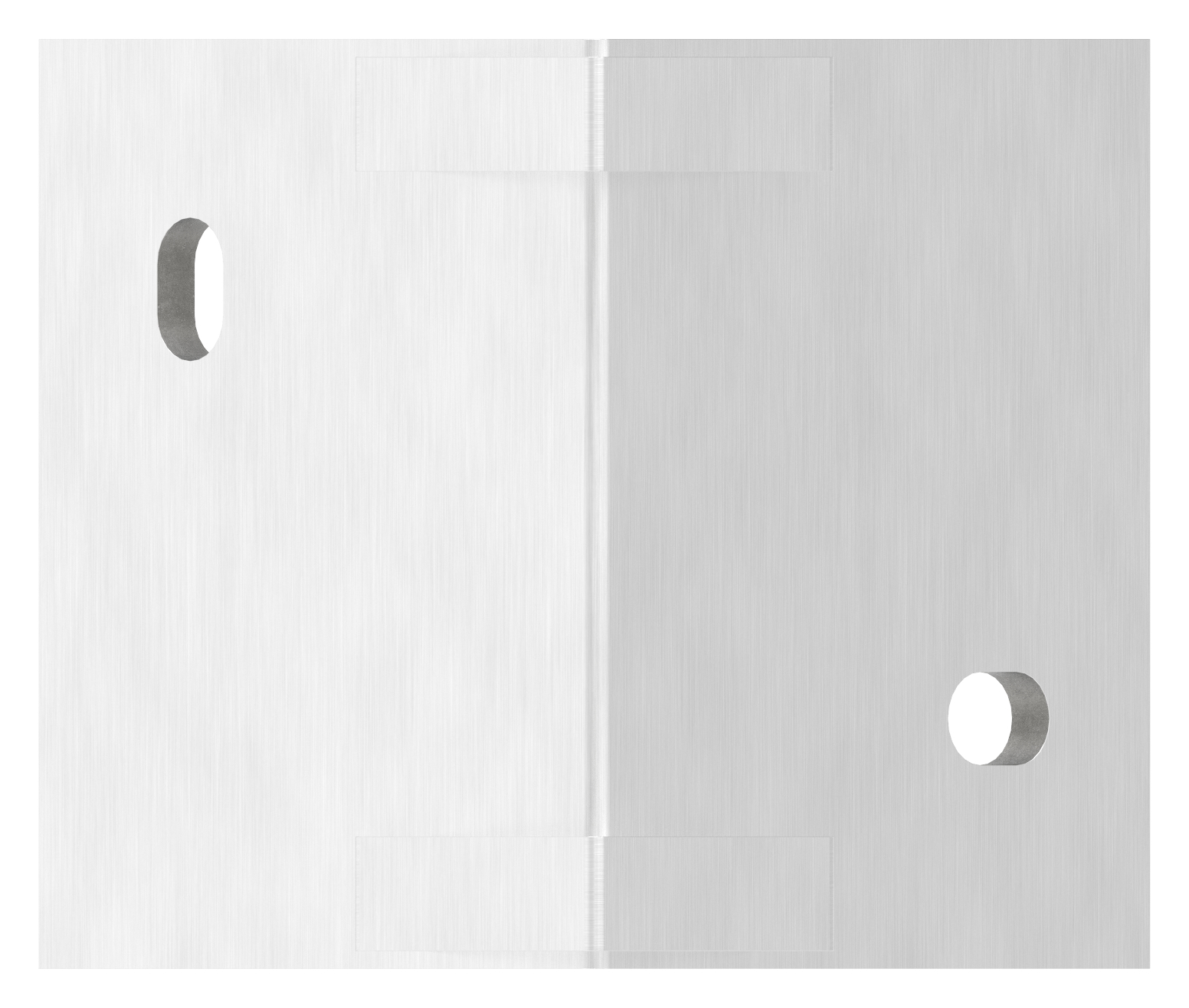 Wandbefestigung als Außenecke für Pfosten 40x40mm, V2A