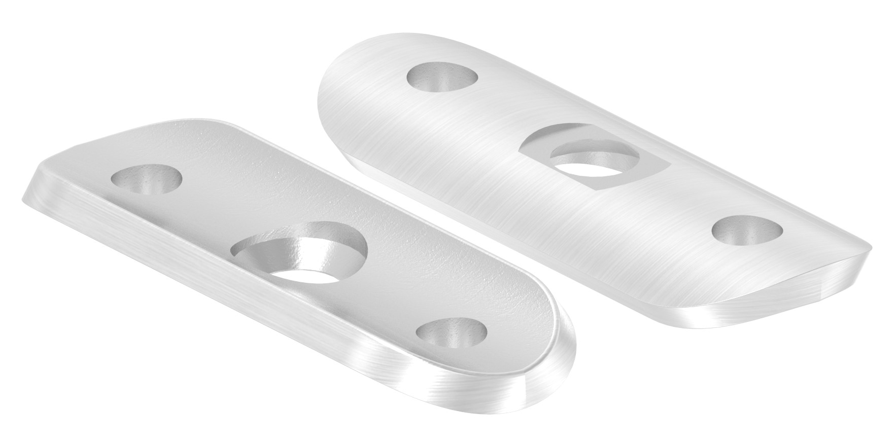 Handlaufanschlussplatte, 33,7mm, V2A