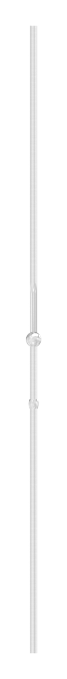 Zierstab aus Ø 12mm mit Kugel Ø 25mm, H: 1000mm, V2A