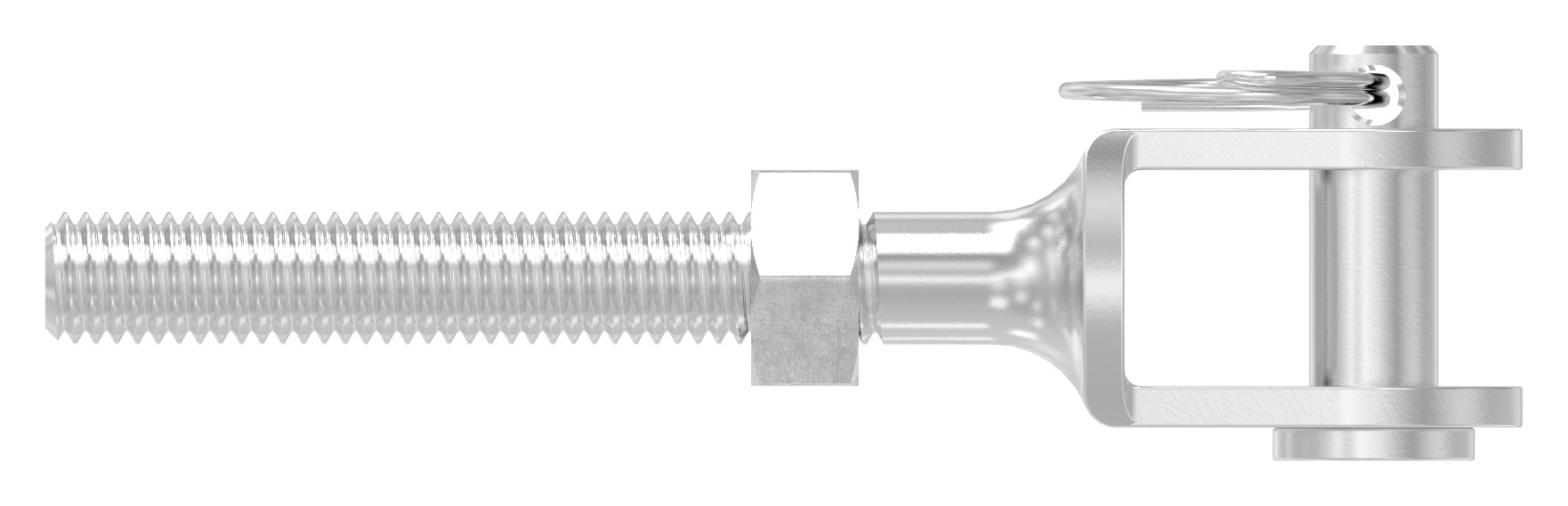 Gabelterminal mit Außengew. M8 rechts, V4A