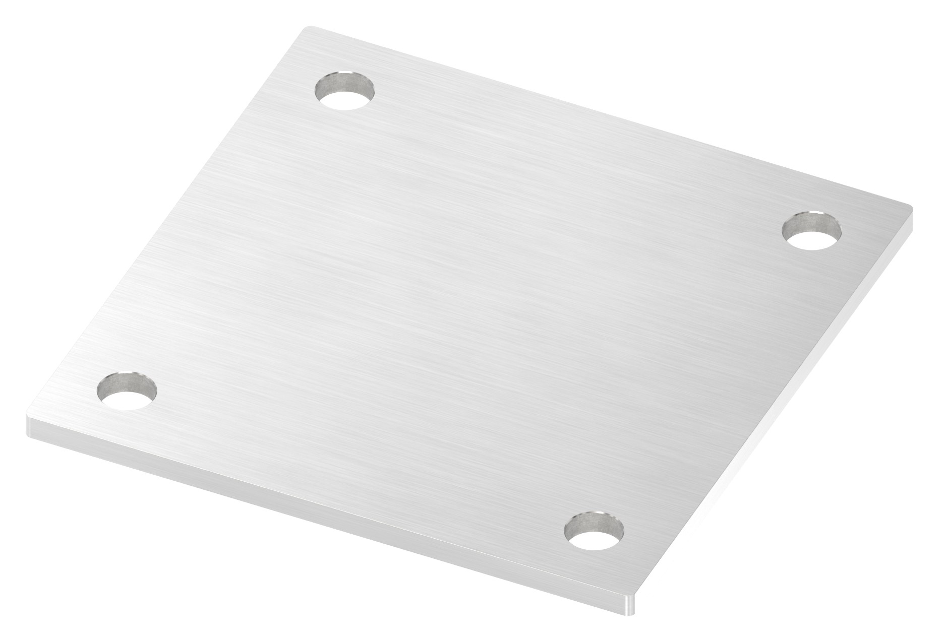 Ankerplatte, 150x150x6mm, mit Längsschliff, V2A