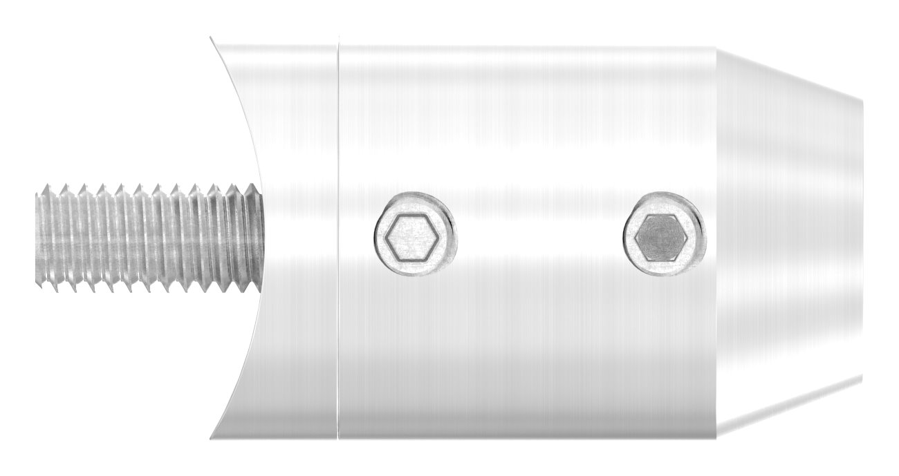 Querstabhalter (zum Stoßen vorne)für 42,4mm Rohr, Bohrung vorne 12,2mm, V2A