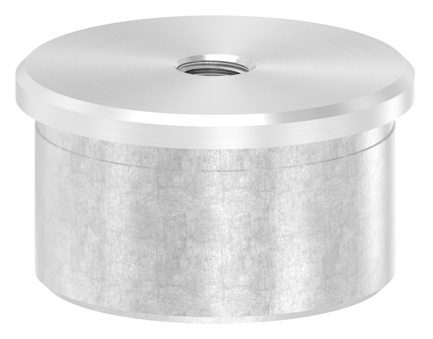 Rohrabschlussstopfen zum Kleben mit M8 für 42,4x2,0mm, V2A