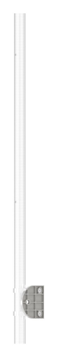 Edelstahlpfosten V2A zur Wandmontage für 90° Inneneck, H: 1190mm