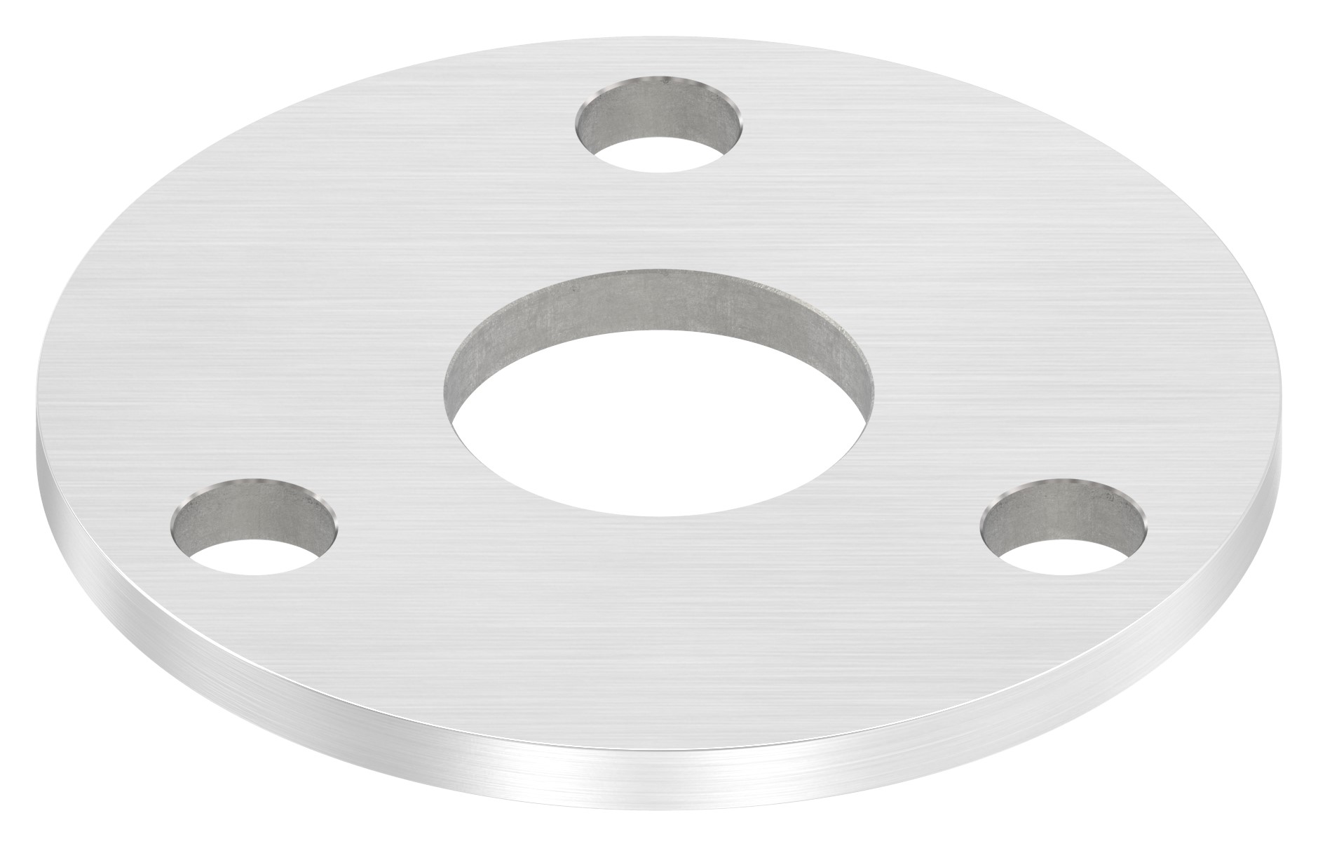 Ankerplatte Ø 100x6mm, mit Längsschliff, V2A