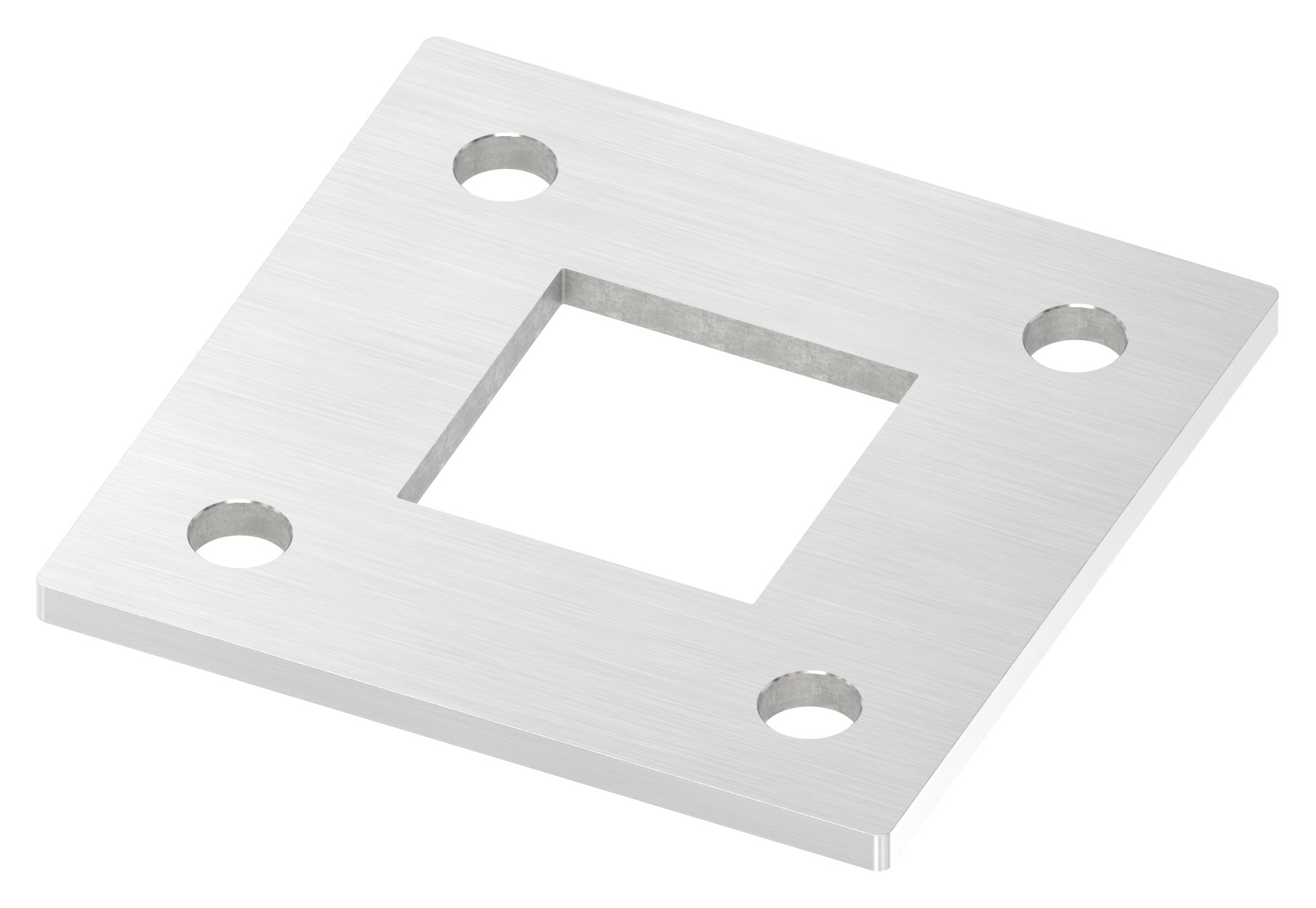 Ankerplatte, 120x120x6mm, mit Längsschliff, V2A