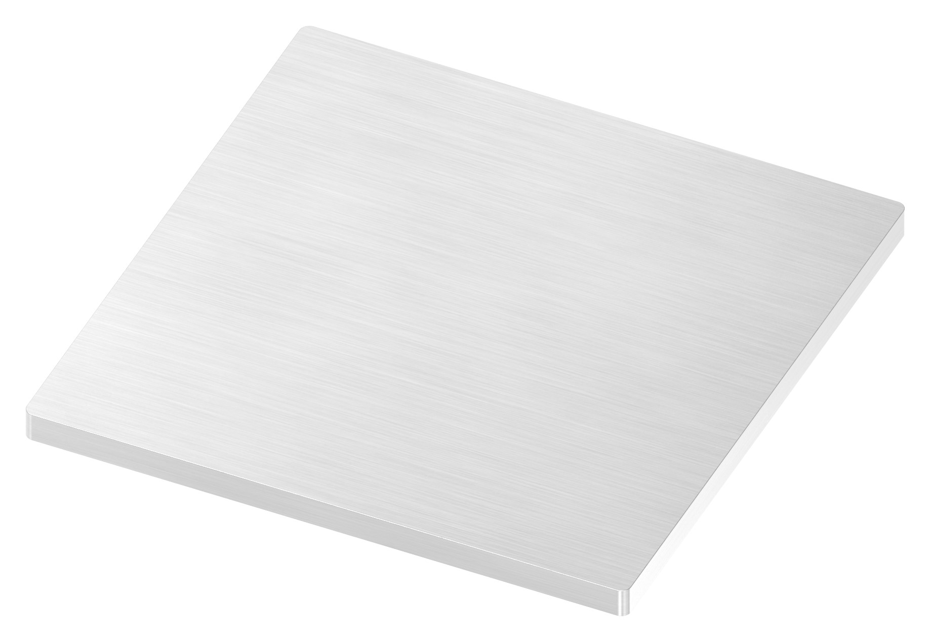 Ankerplatte, 120x120x6mm, mit Längsschliff, V2A