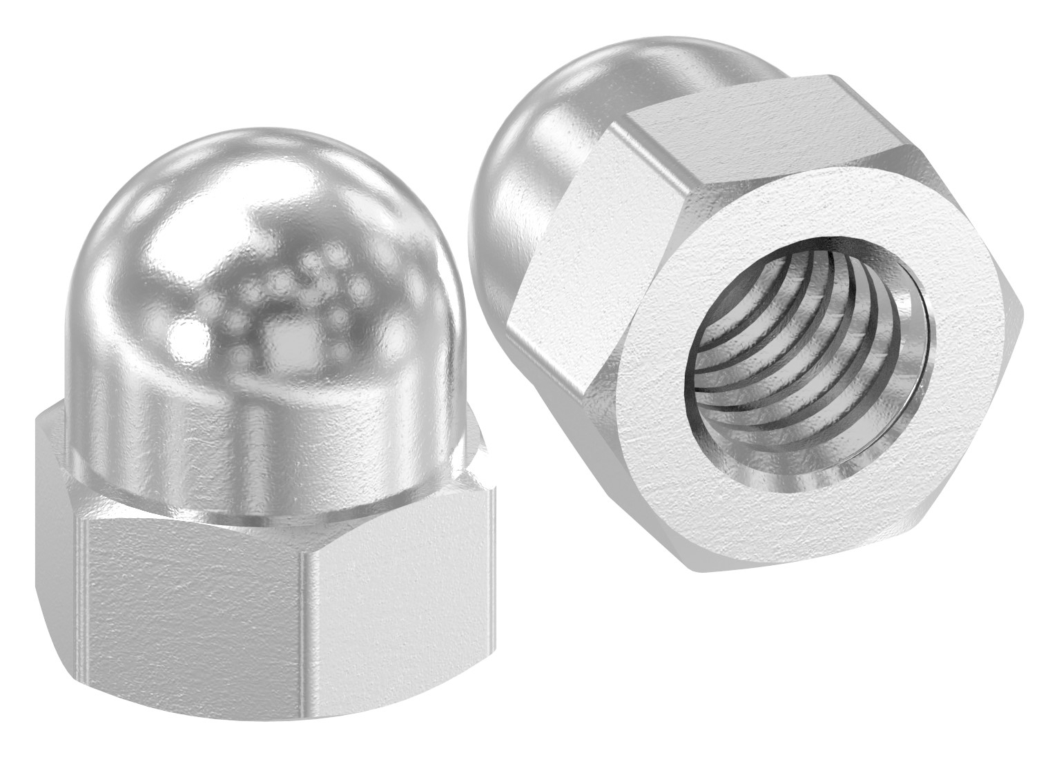 Sechskant-Hutmutter M6, DIN 1587, V2A