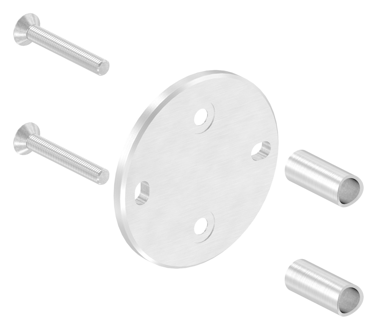 Wandbefestigung für Geländerpfosten 42,4mm, V2A