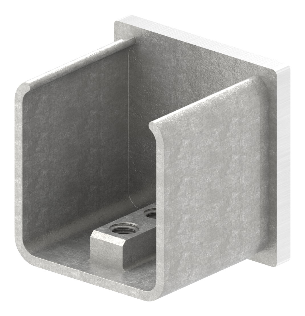 Endkappen, flach, für Quadratnutrohr 40x40mm, V4A