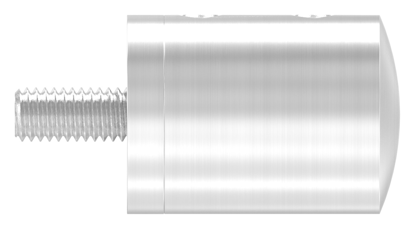 Querstabhalter für geraden Anschluss, Sackloch links 12,2mm, V2A