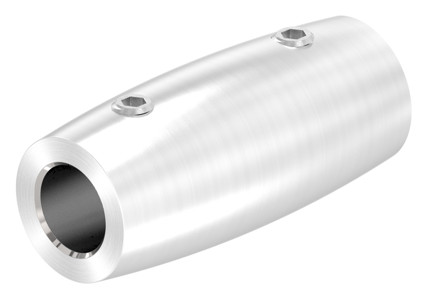 Stabverbinder für 10mm Rund, L: 45mm, Ø 20mm, V2A Stabverbinder für 10mm Rund, L: 45mm, Ø 20mm, V2A