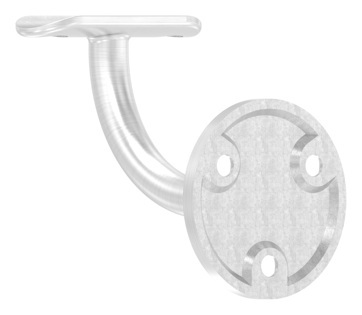 Handlaufhalter mit Handlaufanschlussplatte 42,4mm, (Ronde und Bügel verschweißt), V4A