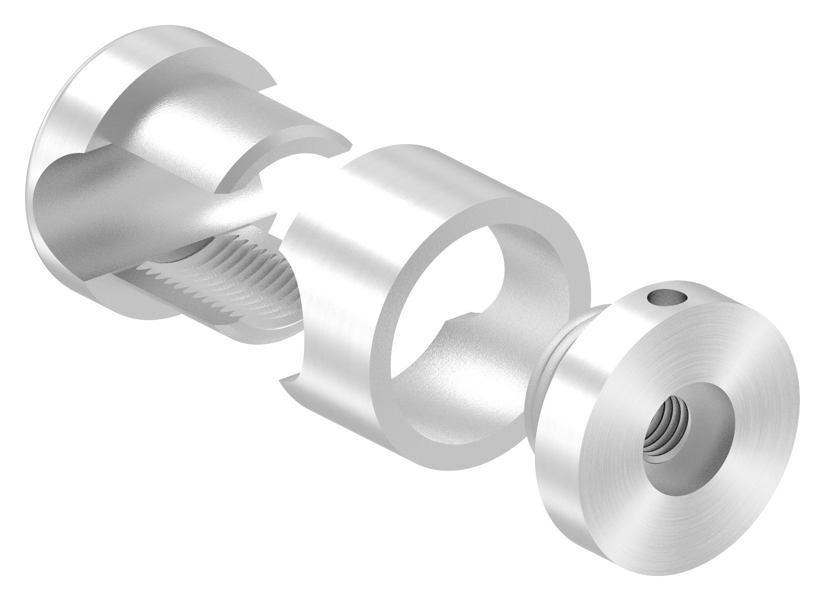 Brenk Grundhalter für Stäbe Ø 14mm, ALU