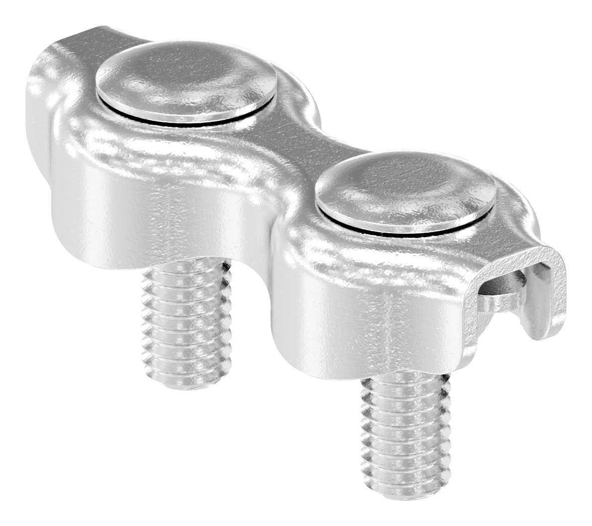 Duplexklemmen für Seil 2mm, V4A