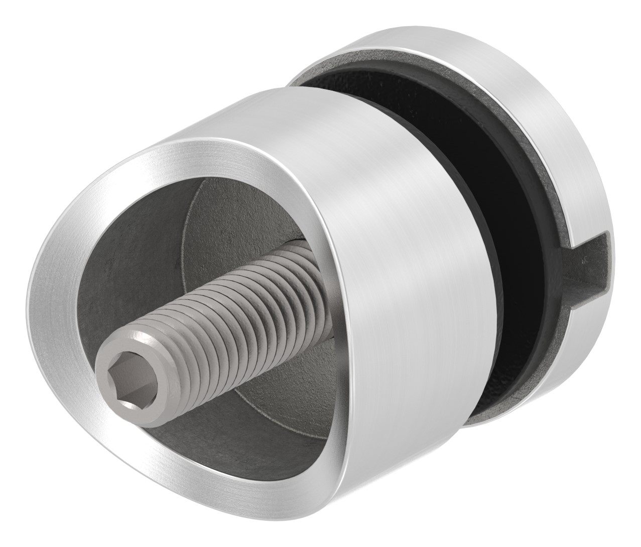 Glaspunkthalter 30mm, Anschluss: 42,4mm, V2A