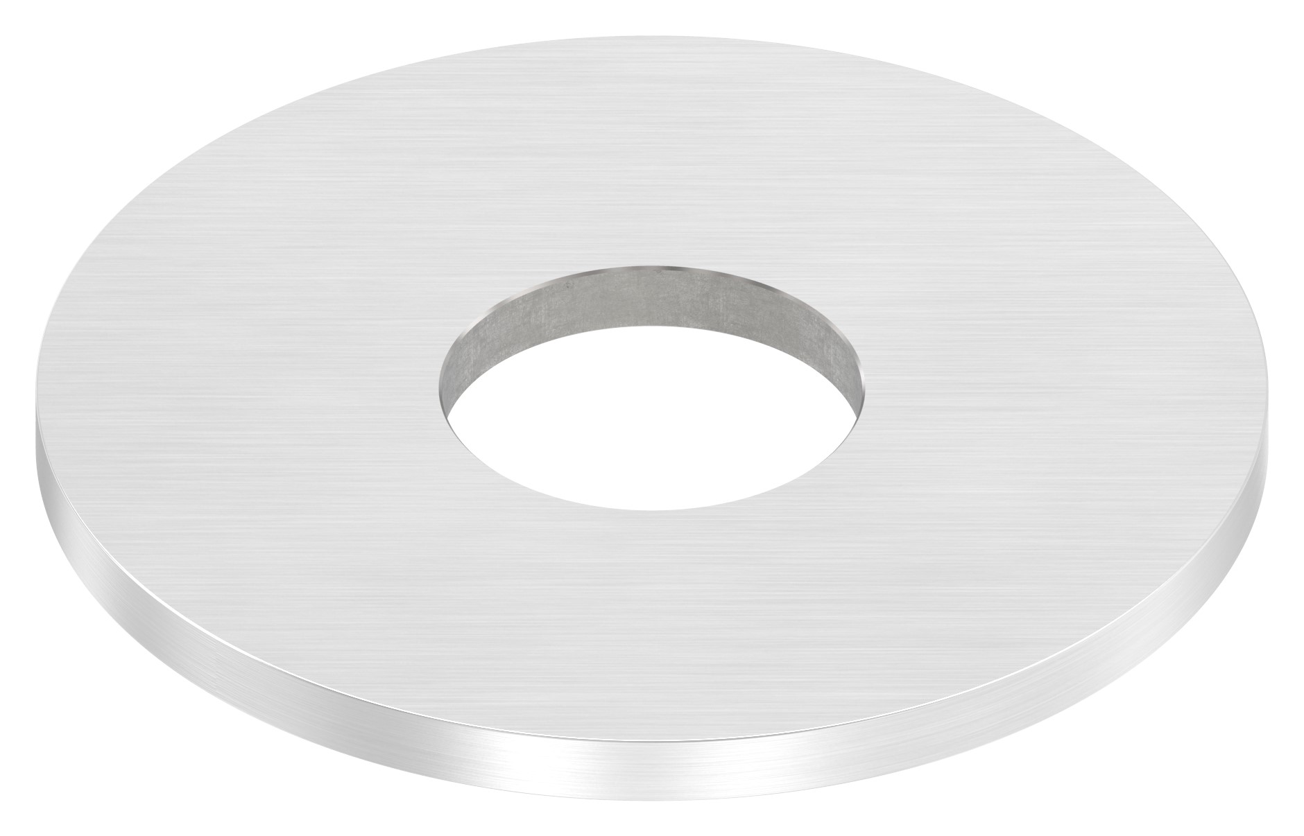 Ankerplatte Ø 100x6mm, mit Längsschliff, V2A