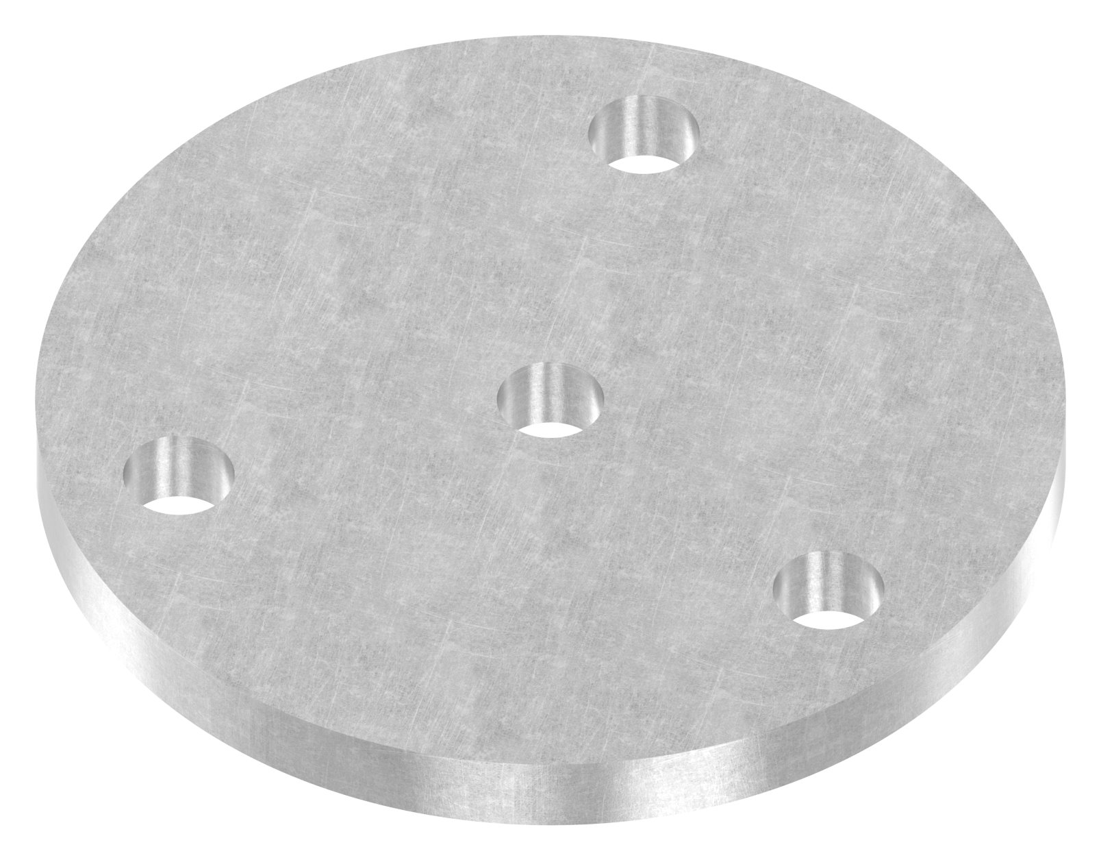 Ankerplatte Ø 120 x 10mm, mit 3 Bohrungen Ø 13mm und Mittelbohrung Ø 12,5mm, Stahl roh