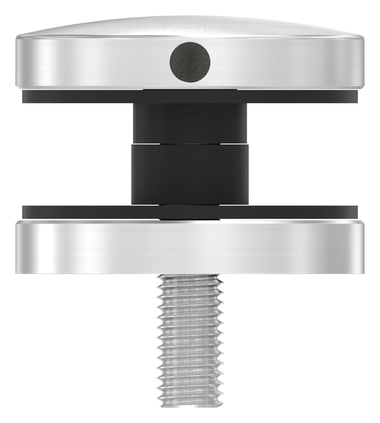 Glaspunkthalter 52mm, Anschluss: flach, V2A