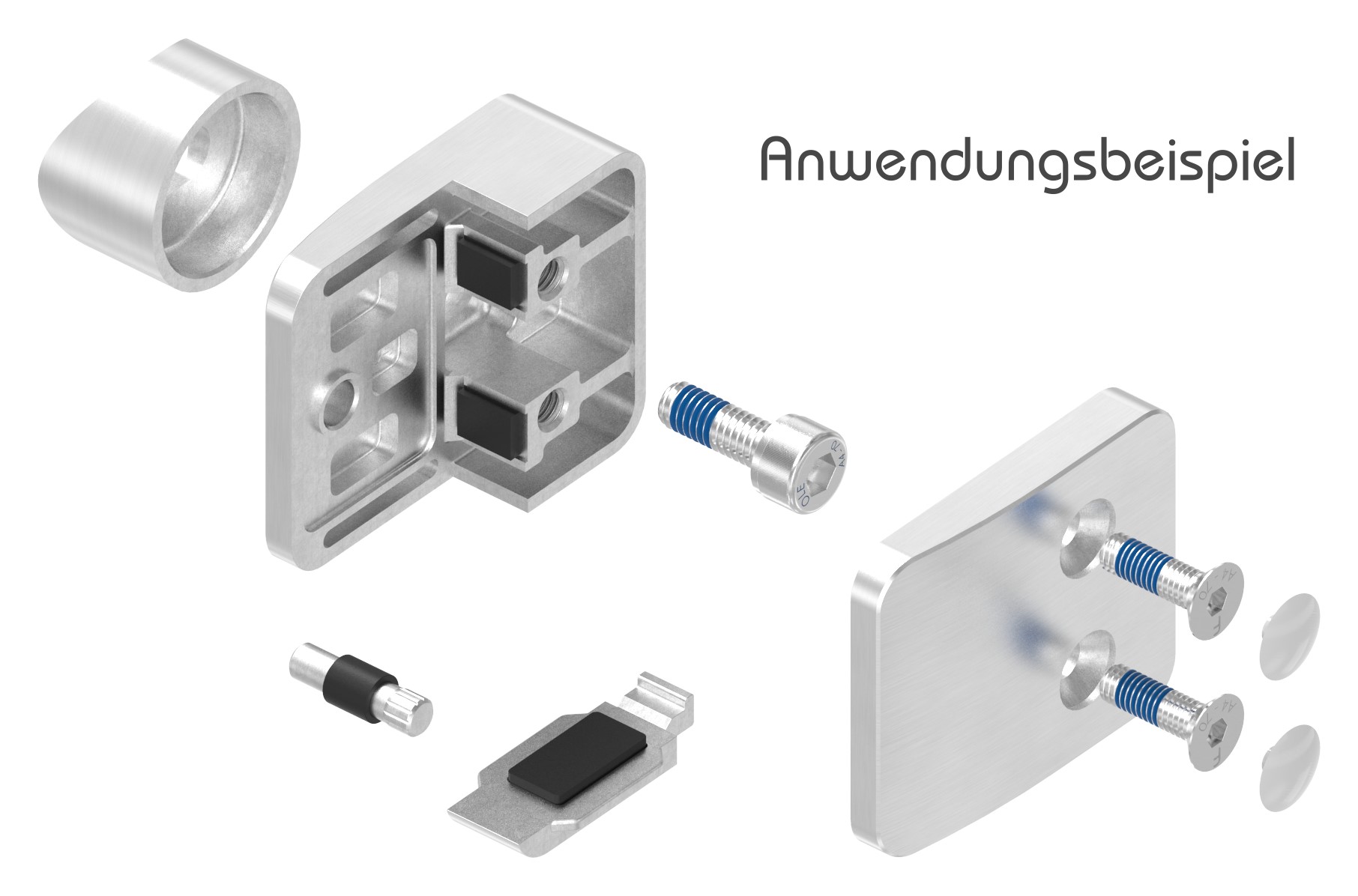 Sichtschutz Endglasklemme Mod. 26, V2A