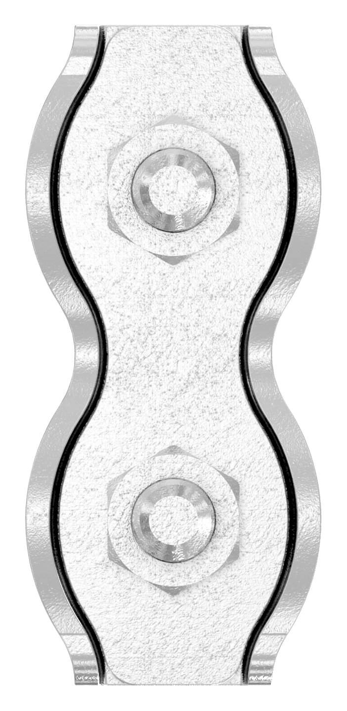 Duplexklemmen für Seil 4mm, V4A