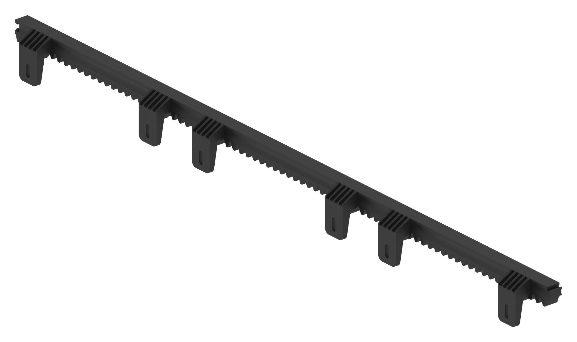 Zahnstange 28 x 20mm, aus verstärktem Nylon mit Stahlkern, Länge 1m, ohne Befestigungsmaterial