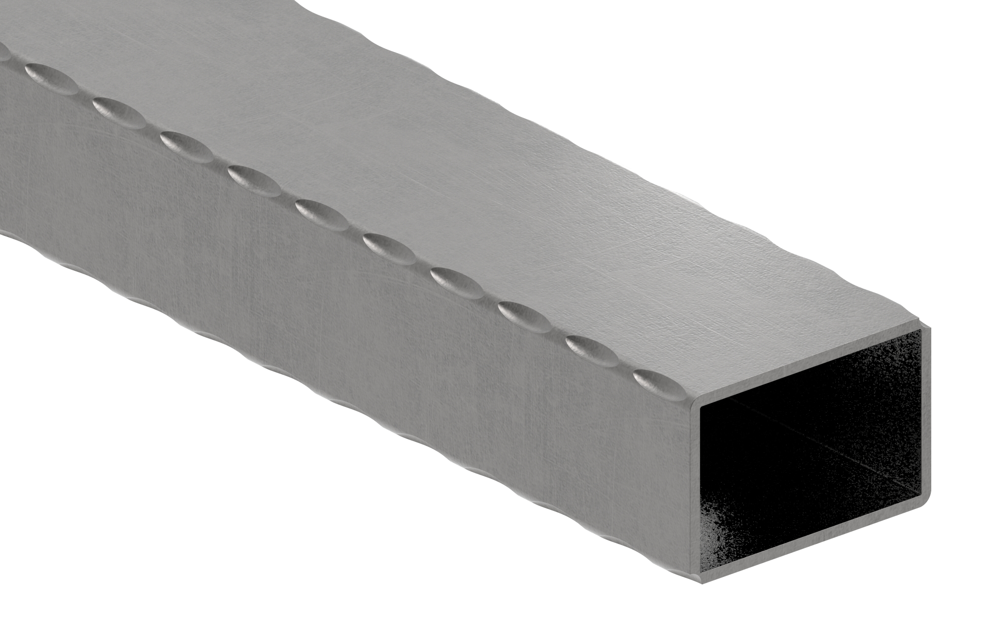 Rechteckrohr 60x40x2,5mm, L: 3000mm, gehämmert