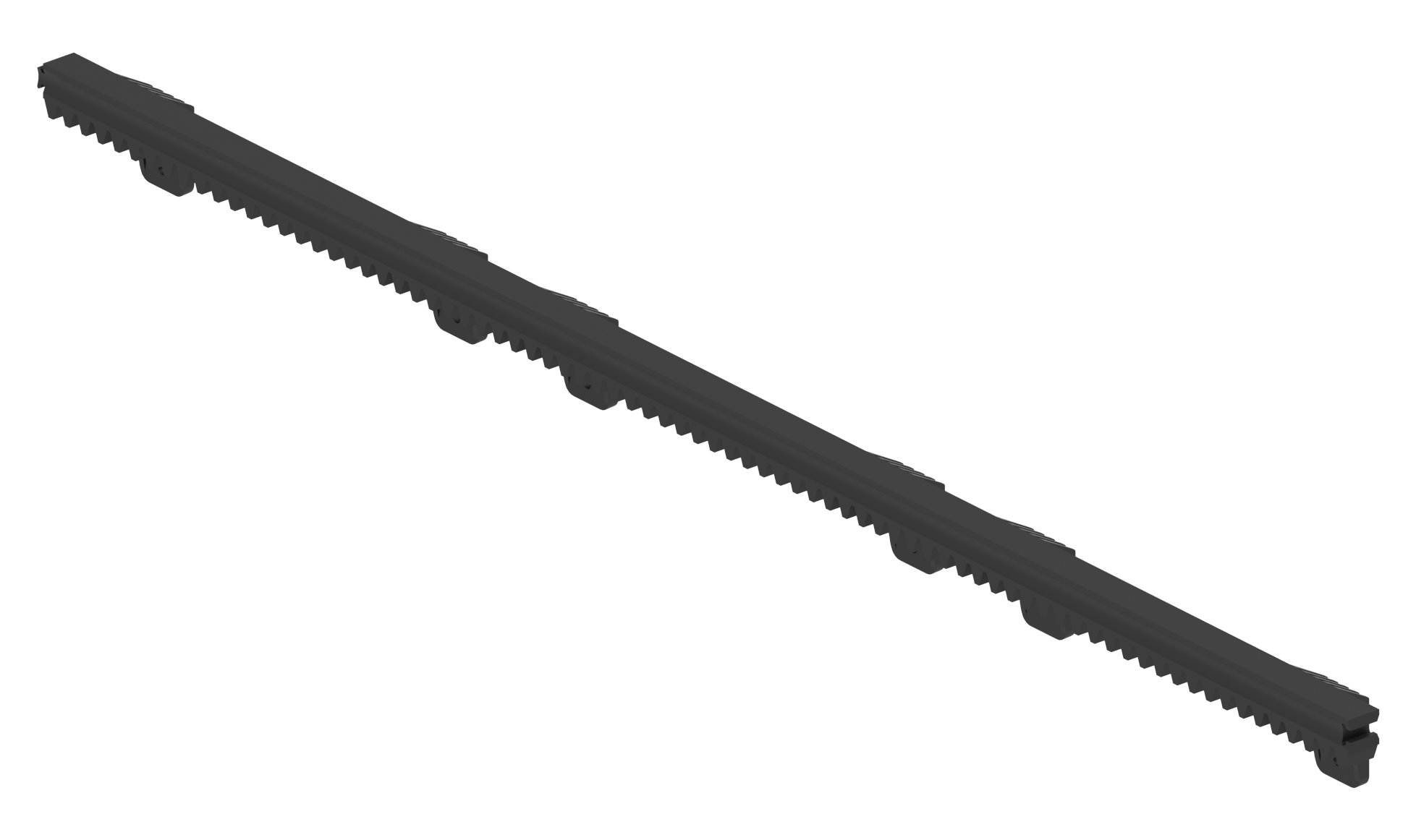 Zahnstange 28 x 20mm, aus verstärktem Nylon mit Stahlkern, Länge 1m, ohne Befestigungsmaterial