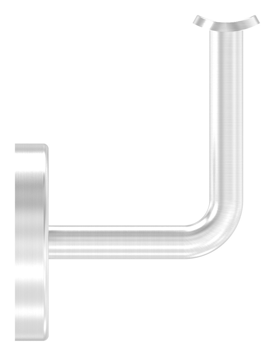 Handlaufhalter mit Handlaufanschlussplatte und Abdeckrosette (Ronde und Bügel verschweißt), V2A